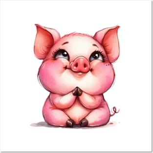 CUTE PIGGY Posters and Art